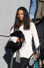 ZOE SALDANA Out for Lunch in Beverly Hills 01/13/2016