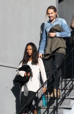 ZOE SALDANA Out for Lunch in Beverly Hills 01/13/2016