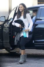 ZOE SALDANA Out for Lunch in Beverly Hills 01/13/2016