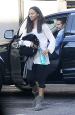 ZOE SALDANA Out for Lunch in Beverly Hills 01/13/2016