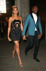 ALESHA DIXON Leaves Momo Cafe on Heddon Street in London 02/13/2016