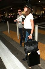 ALESSANDRA AMBROSIO at LAX Airport in Los Angeles 02/08/2016