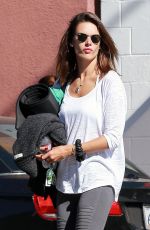 ALESSANDRA AMBROSIO Headong to Yoga Class in Santa Monica 02/05/2016