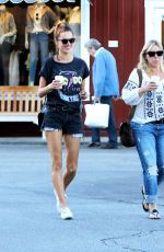 ALESSANDRA AMBROSIO in Cutoffs Out in Brentwood 02/16/2016