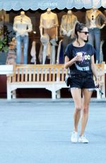 ALESSANDRA AMBROSIO in Cutoffs Out in Brentwood 02/16/2016