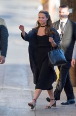 ALICIA VIKANDER Arrives at Jimmy Kimmel Live in Los Angeles 02/09/2016