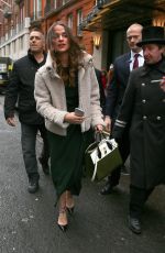ALICIA VIKANDER Leaves Her Hotel in London 02/13/2016