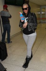 AMBER ROSE at LAX Airport in Los Angeles 02/04/2016