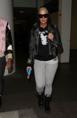 AMBER ROSE at LAX Airport in Los Angeles 02/04/2016