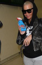 AMBER ROSE at LAX Airport in Los Angeles 02/04/2016