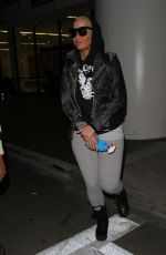 AMBER ROSE at LAX Airport in Los Angeles 02/04/2016