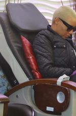 AMBER ROSE Getting a Pedicure and Heading to LA Fitness Center in Studio City 02/05/2016