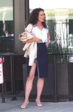 ANDIE MACDOWELL at The Palm Restaurant in Beverly Hills 02/22/2016