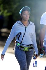 ANGELA SIMMONS Out Hiking in Los Angeles 02/03/2016
