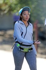 ANGELA SIMMONS Out Hiking in Los Angeles 02/03/2016