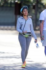 ANGELA SIMMONS Out Hiking in Los Angeles 02/03/2016