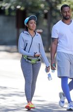 ANGELA SIMMONS Out Hiking in Los Angeles 02/03/2016