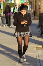 ARIEL WINTER in Short Plaid Skirt Out in Studio City 02/04/2016