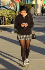 ARIEL WINTER in Short Plaid Skirt Out in Studio City 02/04/2016