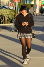 ARIEL WINTER in Short Plaid Skirt Out in Studio City 02/04/2016