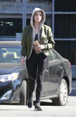 ASHLEY BENSON Out and About in West Hollywood 02/07/2016