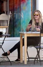 ASHLEY BENSON Out for Coffee in West Hollywood 02/18/2016