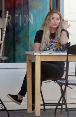 ASHLEY BENSON Out for Coffee in West Hollywood 02/18/2016