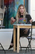 ASHLEY BENSON Out for Coffee in West Hollywood 02/18/2016