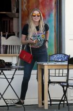 ASHLEY BENSON Out for Coffee in West Hollywood 02/18/2016