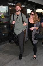 ASHLEY GREENE at Los Angeles International Airport 02/08/2016