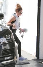 ASHLEY TISDALE Arrives at a Gym in Los Angeles 02/24/2016