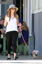 ASHLEY TISDALE Out with Her Dog in Toluca Lake 02/07/2016