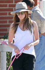 ASHLEY TISDALE Out with Her Dog in Toluca Lake 02/07/2016