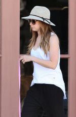 ASHLEY TISDALE Out with Her Dog in Toluca Lake 02/07/2016