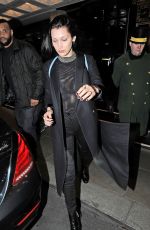 BELLA HADID Leaves The Dorchester Hotel in London 02/23/2016