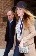 BLAKE LIVELY Leaves Her New York Hotel 02/19/2016
