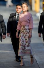 BRIE LARSON Arrives at Jimmy Kimmel Live in Hollywood 02/08/2016