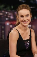 BRIE LARSON at Jimmy Kimmel Live 02/08/2016