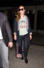 BRIE LARSON at LAX Airport in Los Angeles 02/24/2016