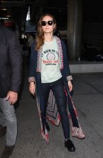 BRIE LARSON at LAX Airport in Los Angeles 02/24/2016