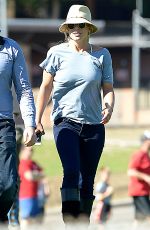 BRITNEY SPEARS Watching the Kids Game in Los Angeles 02/06/2016