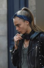 CARA DELEVINGNE Out and About in Paris 02/03/2016