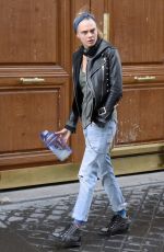 CARA DELEVINGNE Out and About in Paris 02/03/2016
