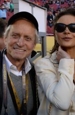 CATHERINE ZETA JONES at Super Bowl 50 in Santa Clara 02/07/2016