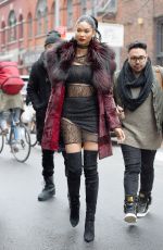 CHANEL IMAN Out and About in New York 02/15/2016