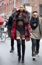 CHANEL IMAN Out and About in New York 02/15/2016