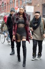 CHANEL IMAN Out and About in New York 02/15/2016