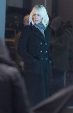 CHARLIZE THERON on the Set of The Coldest City in Berlin 02/09/2016