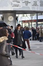 CHARLIZE THERON on the Set of The Coldest City in Berlin 02/10/2016