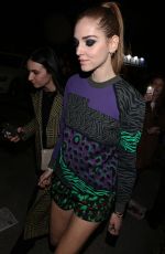 CHIARA FERRAGNI Leaves Versace Fall/Winter 2016 Fashion Show in Milan 02/27/2016